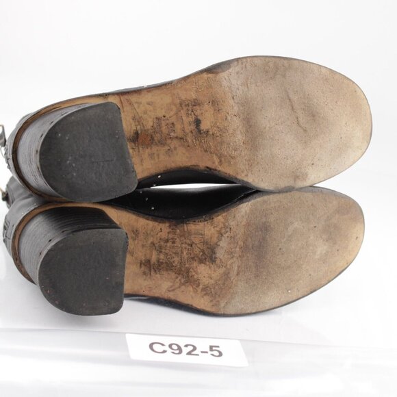 Rag Bone Womens Willow Boots Size 35 5 Black Leather Studded Block Heel Bootie - Picture 10 of 13